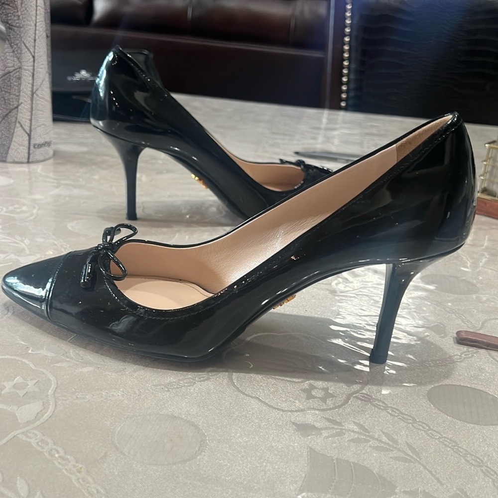 Prada Black Patent Leather Heels